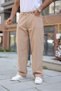 Men's High Waist Wide Leg Casual Brown Baggy Trousers - 4