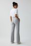Gray High Waist Wide Leg Palazzo Pants – Flexible Textured Fabric, Flowy Wide Leg - 6