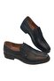 Rubber 692 genuine leather comfort orthopedic bemsa men's shoes black without ties - 7
