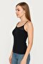 Women's Lace Front Tank Top with Straps, Breathable Fabric - 4