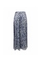 Long Satin Flared Skirt - Elastic Waist Detail - 5