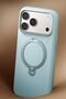 Apple iPhone 17 Pro O Stand Spin Silicone Series Magsafe Case - Light Blue - 7