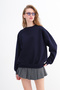 Fleece-Lined Basic Sweatshirt S3408-K11