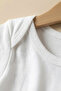 Organic Short Sleeve 100% Cotton Ribs Fabric Basic Baby Girl and Boy 3-Piece Bodysuit - 5