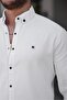 Men's Basic Slim Fit Long Sleeve White Skinny Jeans Shirt - 2