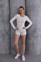 Women's Ecru T-Shirt Shorts Set |   Msc054-Ecru