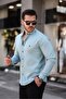 Slim Fit Denim Shirt with Snaps - 3