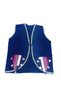 Girl's Black Combed Cotton Vest with Pockets, Keşan Fabric, Lira Detail, Performance Clothing