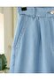 Half Elasticated Double Pocket Wide Leg Jeans - Light Blue - 6