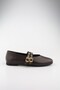 Bitter Brown Ballerina Studded Double Buckle Women's Ballerina |   Daily Comfortable Flat Sole Mary Jane Shoes Fashion - 5