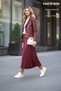 Pleated Skirt with Elastic Waist - Color Burgundy (Standard Size) - 7