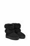 Women's Black Suede Fur Lined High Thick Sole Winter Boots - 4