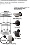 Bathroom Accessories Three-Tier Corner Paper Holder Towel Rack Soap Dish Brush Holder Robe Hook Set - 3