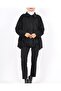 Shoulder Epaulettes, Front Zipper, Lined Suede Jacket - Black - 3