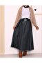 Skirt Tasseled Pocketed Denim Skirt - Smoked - 2