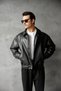 Oversize Unisex Vintage Fur Lined Leather Jacket - 4
