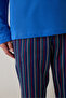 Men's Mood Slogan Printed Crew Neck Cotton Pajama Set - 6