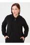 Large Size Hooded Zipper Pocket Detailed Black Cap - Black - Alia - 4