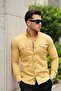 Men's Slim Fit Striped Denim Shirt - 4
