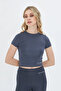 Soft Touch Body-Hugging Sports Cropped T-Shirt Fitted (Crop Only)