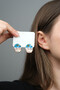 Çelik Exclusive Colorfast Earrings with Sea and Flower Detail