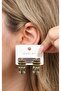 Women's Yellow Steel Earrings - Modern Dangle Design Earrings - 2