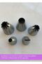 Set of 5 Large Size Decorative Cream Tips for Cupcake, Cake and Cookie Decoration Stainless Steel Set-3 - 2