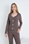 Women's Cotton Lycra Pajama Set / Mink 30466 - 4