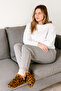 Woman |   Leopard Patterned Slippers |   Home Boat |   Lightweight Non-Slip Sole |   Home Shoes