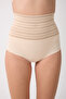 Lippo Patterned Waist Belly and Tummy Shaping Brief Girdle Nude