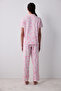 Rhea Cotton Shirt Pants Pajamas Set - 4