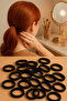 56 Pieces Black Women's Children's Towel Elastic Buckle Medium Size Flexible Durable - 6