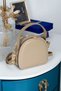 Original Taupe Women's Adjustable-Strap Buckle and Striped Detail Stylish Small Shoulder and Crossbody Box Bag - 4