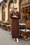 Brown Hijab Knitwear Dress 60321Kh