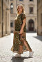 Ethnic Patterned Slit Summer Comfortable Fit Dress - 7