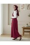 Half-Zip Gabardine Gilet -Burgundy - 3