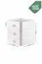 3-Piece Jewelry, Make-up and Cosmetics Organizer Drawer, Office Desk Organizer -white - 4