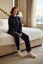 Women's Hooded Pajamas Set Comfortable Fit Knitted Fabric Durable Material Trend Design - 3