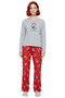 Women's Melange Teddy Bear Pajama Set Winter Comfortable Home Wear Set Stylish Appearance Durable Material - 4