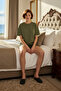 Women's Comfortable Waffle Fabric Pajama Set with Short Shorts Summer Knitted Elegant Design and Stylish - 3