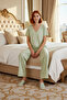 Women's Comfortable V-Neck Short Sleeve Viscose Pajama Set Wide Leg Durable Material and Stylish - 4