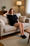 Women's Cotton Daisy Detailed Shorts Pajama Set Specially Designed for Daily Use