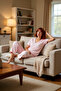 Women's Comfortable V-Neck Short Sleeve Viscose Pajama Set Wide Leg Durable Material and Stylish