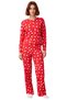 Women's Heart Cotton Pajamas Set Comfortable Home Wear Set Winter Stylish Appearance Special Design Modern Style - 4
