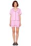 Women's Short Sleeve Viscose Pajamas Set with Shorts Regular Fit Home Wear Professional Look - 5