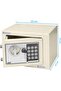 Mini Digital Safe Box with Electronic Keypad and Key Lock (Brown) - 2