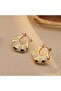 Anti-Tarnish Steel Enamel Bag Model Women's Earrings - 5