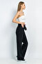 Women's Anthracite High Waist Wide Leg Palazzo Jeans - 2