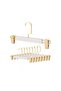 Wooden Look Plastic Hanger with Pegs, Skirt, Clothes Hanger, 1St Quality Luxury Trouser Hanger, 12 Pieces