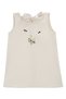 Girl's White Embroidered Linen Dress - Summer Special Occasion and Casual Wear 9 Months - 5 Years